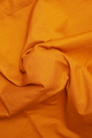 Threadwork Border Plain Honey Orange Dharwad Cotton Saree