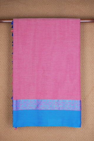 Threadwork Border Punch Pink Bengal Cotton Saree