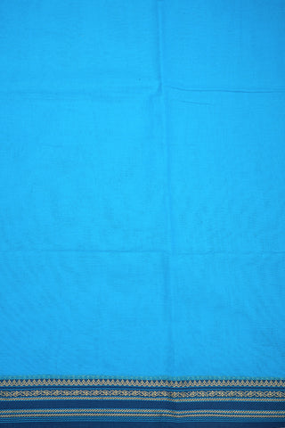 Threadwork Border Sky Blue Bengal Cotton Saree