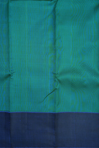 Threadwork Border Teal Blue Kanchipuram Silk Saree