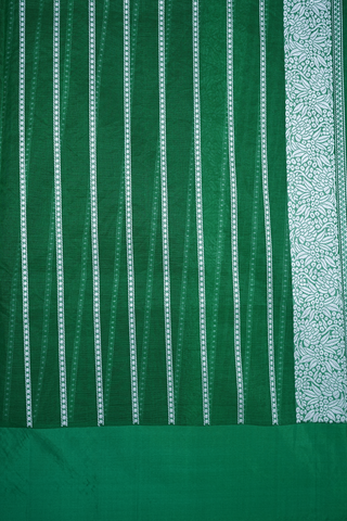 Threadwork Buttas Emerald Green Organza Banarasi Silk Saree