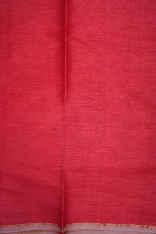 Threadwork Buttis Chilli Red Tussar Silk Saree
