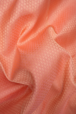 Threadwork Buttis Light Coral Pink Kanchipuram Silk Saree
