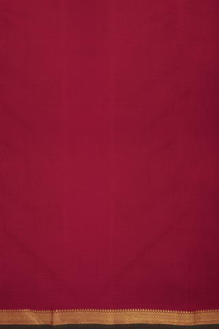 Threadwork Checks Design Ruby Red Kanchipuram Silk Saree