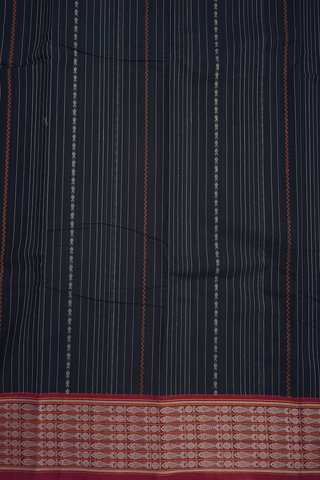 Threadwork Design Black Kanchi Cotton Saree