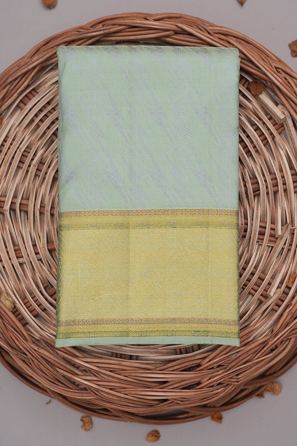 Threadwork Design Pastel Green Manvasanai Collection