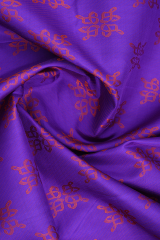 Threadwork Design Purple Kanchipuram Silk Dupatta