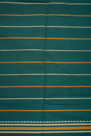 Threadwork Design Teal Green Nine Yards Cotton Saree