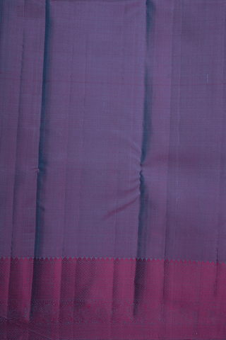 Threadwork Stripes Design Pastel Blue Kanchipuram Silk Saree