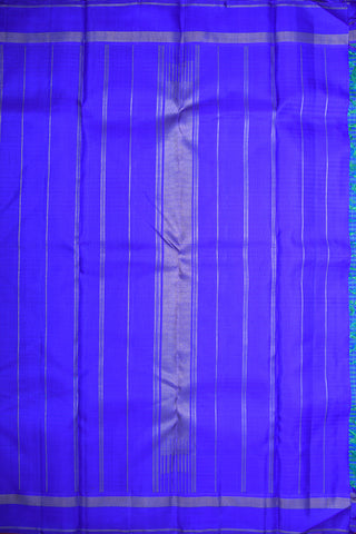 Threadwork Stripes Shade Of Blue Kanchipuram Silk Saree