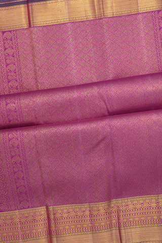 Threadwork With Buttas Coral Pink Kanchipuram Silk Saree