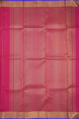 Threadwork With Motifs Hot Pink Kanchipuram Silk Saree