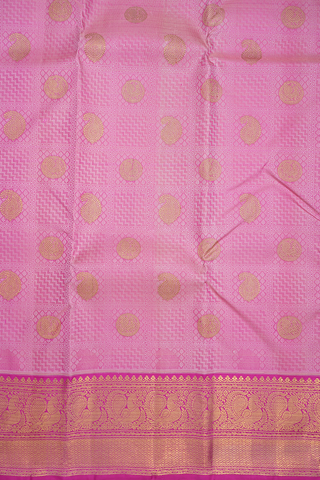 Threadwork With Motifs Orchid Pink Kanchipuram Silk Saree