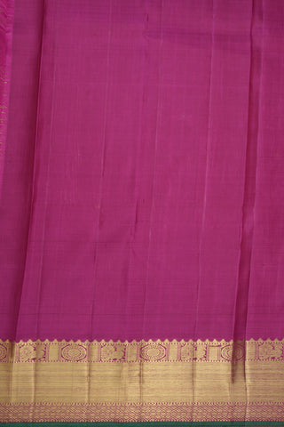 Threadwork With Tree Zari Motifs Rose Beige Kanchipuram Silk Saree