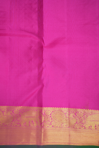 Threadwork With Zari Motifs Royal Blue Kanchipuram Silk Saree