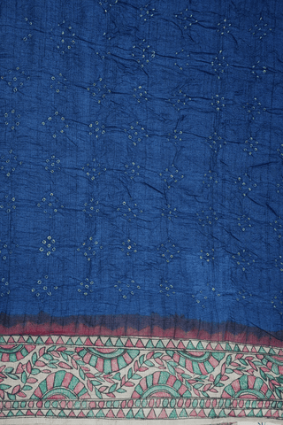 Tie And Dye Design Berry Blue Bandhani Silk Saree
