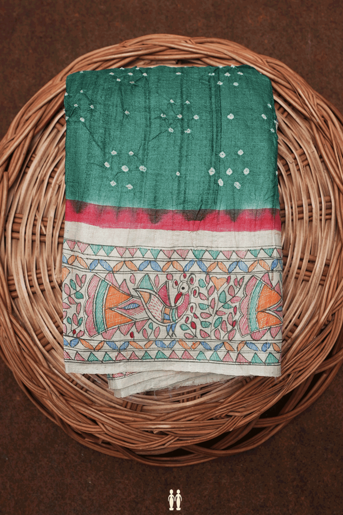 Tie And Dye Design Sage Green Bandhani Silk Saree