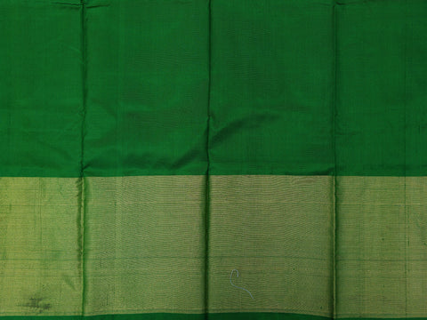 Tissue Border With Floral Design Magenta Pochampally Silk Unstitched Pavadai Sattai Material