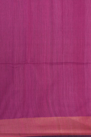 Tissue Border With Thread Work Stripes Magenta Pink Jute Silk Saree