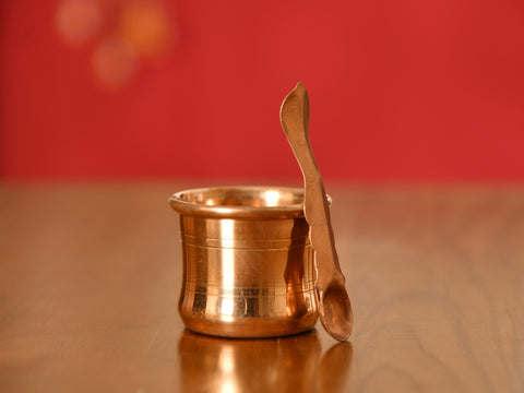 Traditional Small Pooja Copper Pancha Patra Udharini