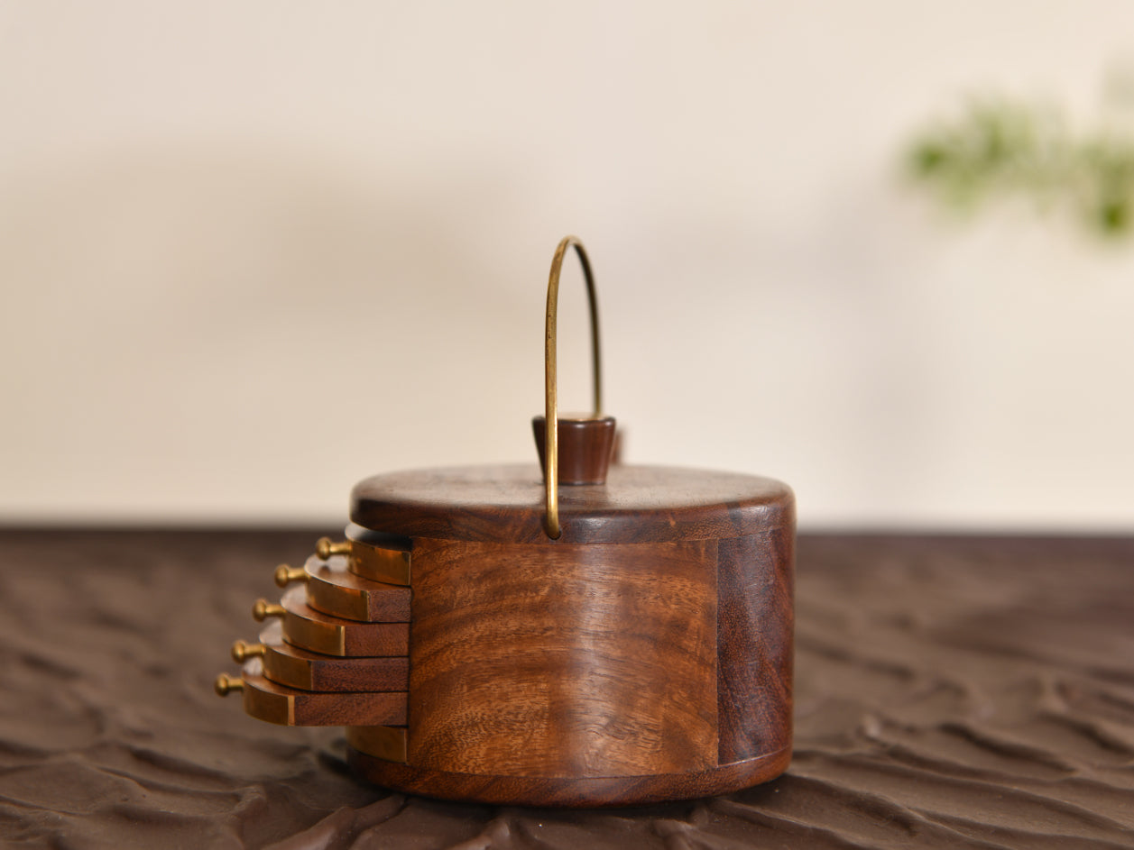 Traditional Wooden Tea Coaster