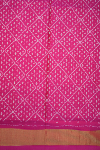 Bavanchi Border Rani Pink Pochampally Silk Saree
