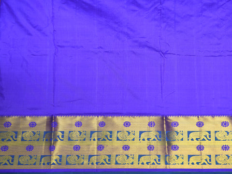 Traditional Big Border With Buttis Mint Green Kanchipuram Silk Unstitched Pavadai Sattai Material
