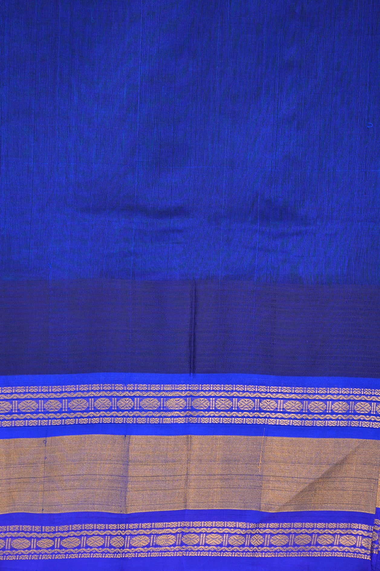 Traditional Border Deep Sky Blue Traditional Silk Cotton Saree