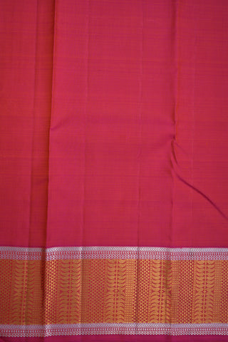 Threadwork Design Mustard Yellow Kanchipuram Silk Saree