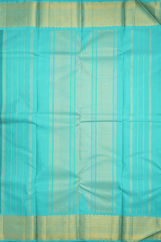 Traditional Border Plain Royal Blue Kanchipuram Silk Saree