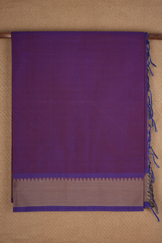 Traditional Border Purple Coimbatore Cotton Saree
