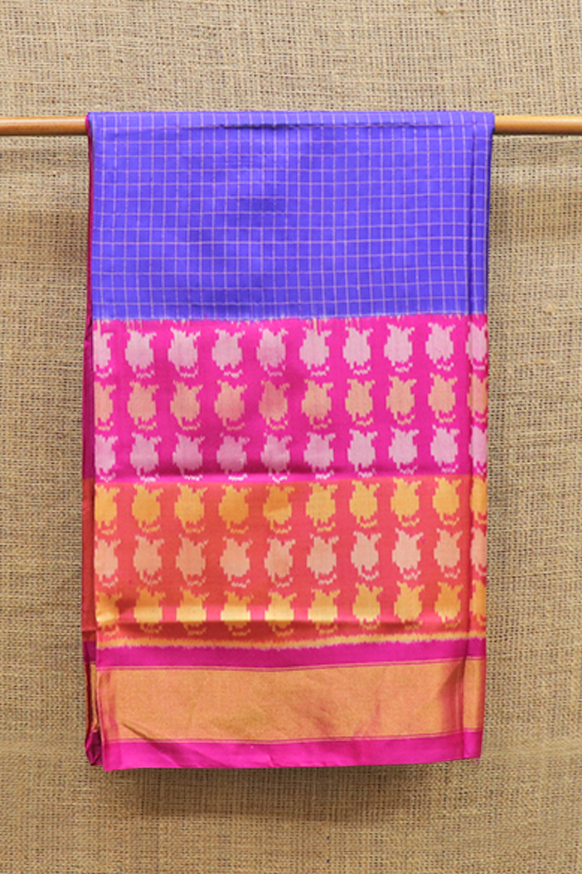 Traditional Border Purple Patola Silk Saree