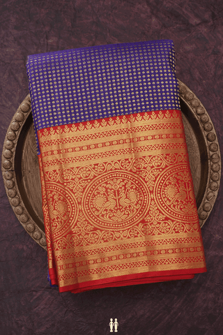 Traditional Border Regal Purple Kanchipuram Silk Saree