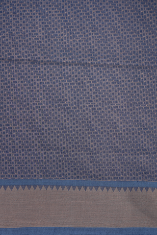 Traditional Border Space Blue Coimbatore Cotton Saree