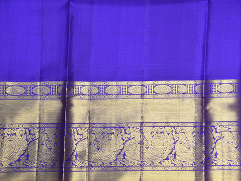 Traditional Korvai Border With Zari Checks Red Kanchipuram Silk Pavadai Sattai Material