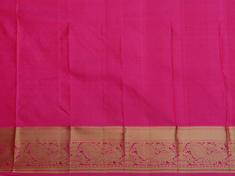 Traditional Zari Border In Brocade Marigold Yellow Kanchipuram Silk Unstitched Pavadai Sattai Material