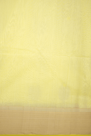 Tree Zari Motifs Light Yellow Maheswari Silk Cotton Saree