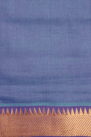 Twill Weave Border Carolina Blue Mangalagiri Cotton Saree