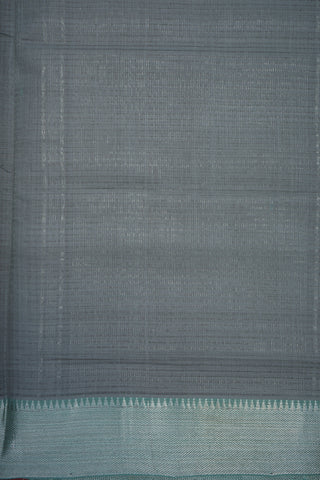 Twill Weave Border Grey Mangalagiri Cotton Saree