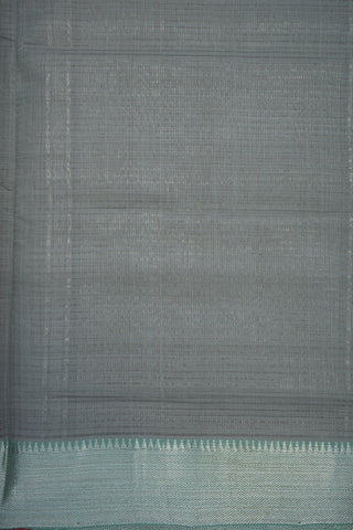 Twill Weave Border Grey Mangalagiri Cotton Saree