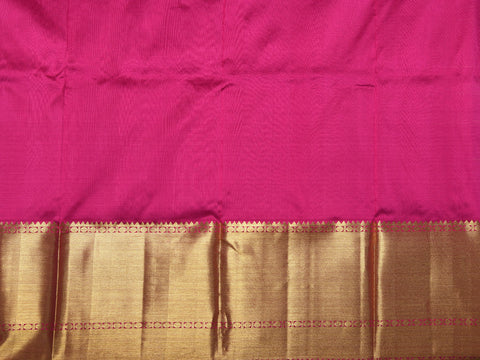 Twill Weave Border In Brocade Cream Color Kanchipuram Silk Unstitched Pavadai Sattai Material