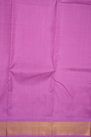 Twill Weave Border Lotus Pink Kanchipuram Silk Saree