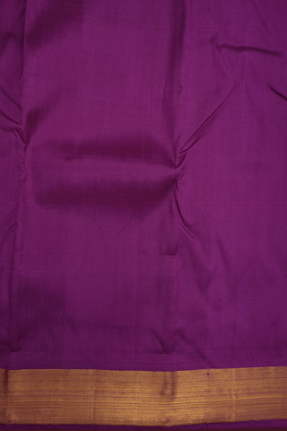 Twill Weave Border Plain Purple Rose Kanchipuram Silk Saree