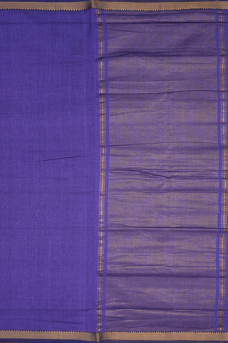 Twill Weave Border Purple Mangalagiri Cotton Saree
