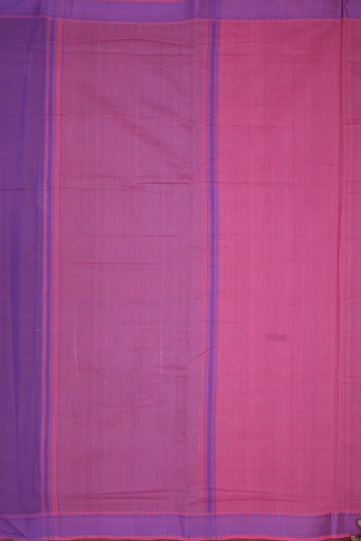Twill Weave Threadwork Border Pink Mangalagiri Cotton Saree