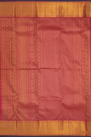 Jacquard Pattern Chilli Red Kanchipuram Silk Saree