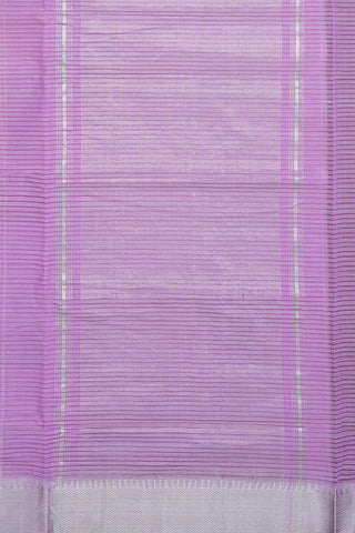 Twill Weave Zari Border Lavender Mangalagiri Cotton Saree