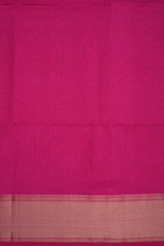 Twill Weave Zari Border Magenta Maheswari Silk Cotton Saree