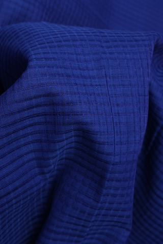 Twill Weave Zari Border Royal Blue Mangalagiri Cotton Saree
