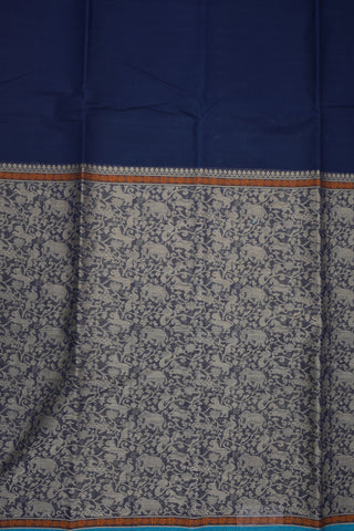 Vanasingaram Border Navy Blue Coimbatore Cotton Saree